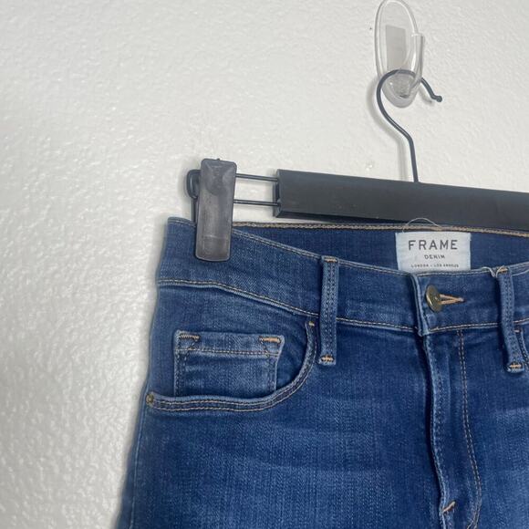 Frame Womens Jean Size 25 Le Skinny de Jeanne Crop Dark Wash Denim Blue Casual - Picture 11 of 14